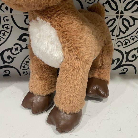 Build a Bear Team Santa's Reindeer Plush Green Eyes Tan w/Brown Vinyl Hooves - Picture 3 of 5